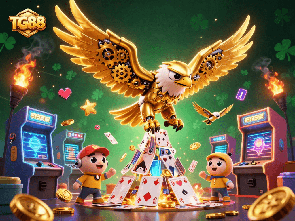 Engage in winning strategies with TG88's vibrant 3D gaming excitement illustrated.