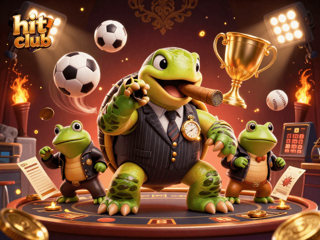 Engage with the hit club scene featuring a snapping turtle and bullfrog enforcers amidst captivating casino elements.