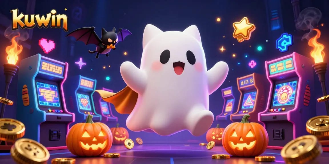 Kuwin players enjoy dynamic gaming at a haunted casino mansion with glowing elements.