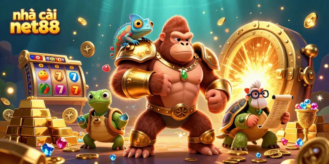 Join nhà cái net88 in a thrilling 3D casino scene with rich game elements and vibrant characters.