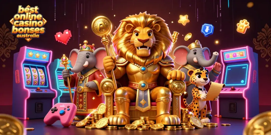 Win big with the best online casino bonuses Australia in an epic casino adventure scene.