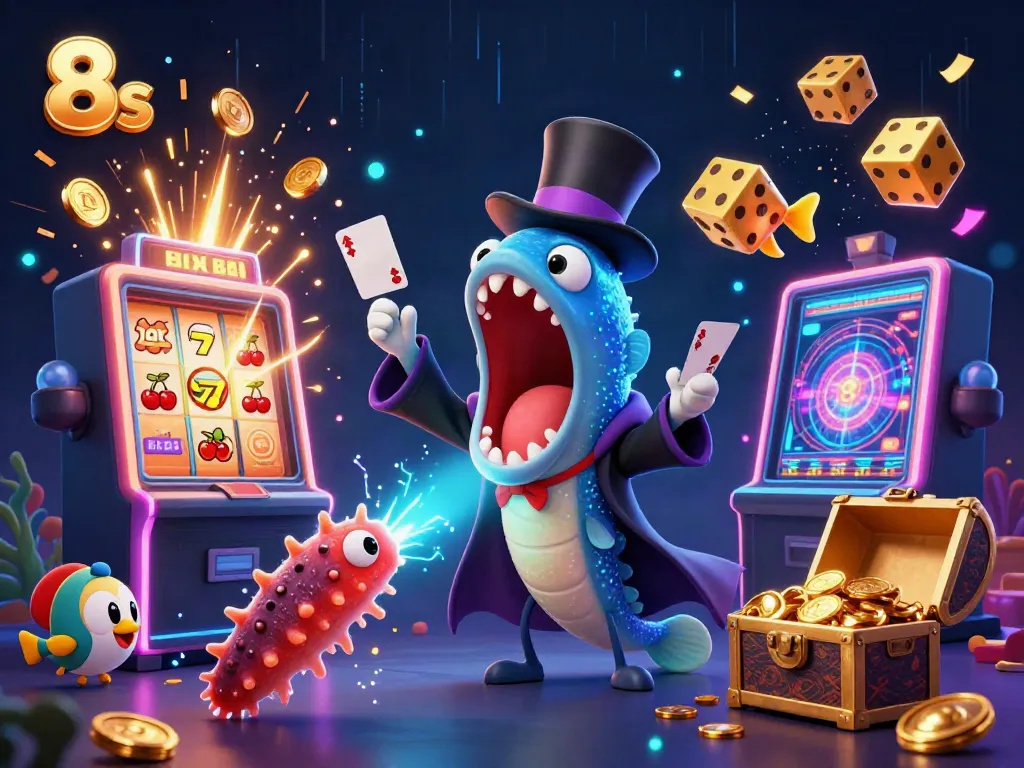 Experience thrilling jackpots at 8s with captivating casino magic acts and vibrant game elements.