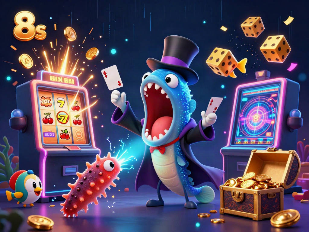 Experience thrilling jackpots at 8s with captivating casino magic acts and vibrant game elements.