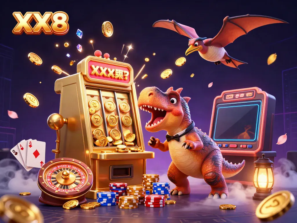 Catch the excitement of XX8 as a cartoon pachycephalosaurus wins a jackpot!
