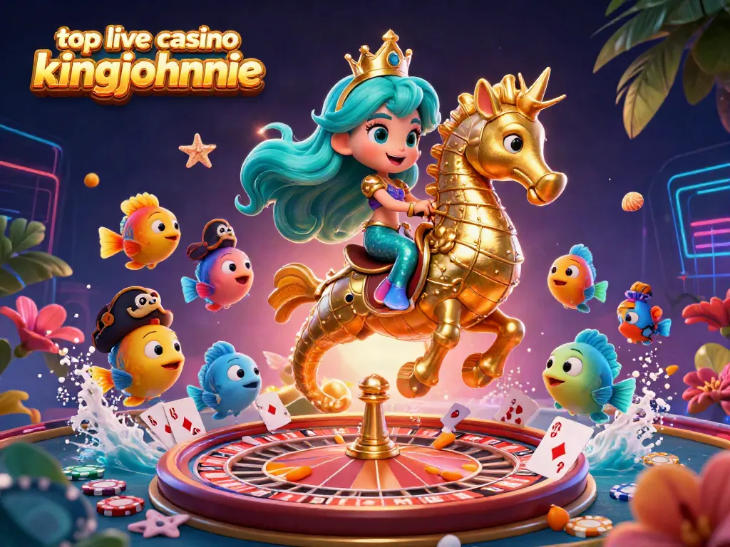 Experience the excitement of top live casino kingjohnnie with an enchanting 3D mermaid scene.