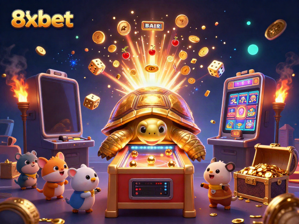 Excited players enjoy the thrilling experience of 8xbet with dynamic gaming visuals and vibrant casino elements.