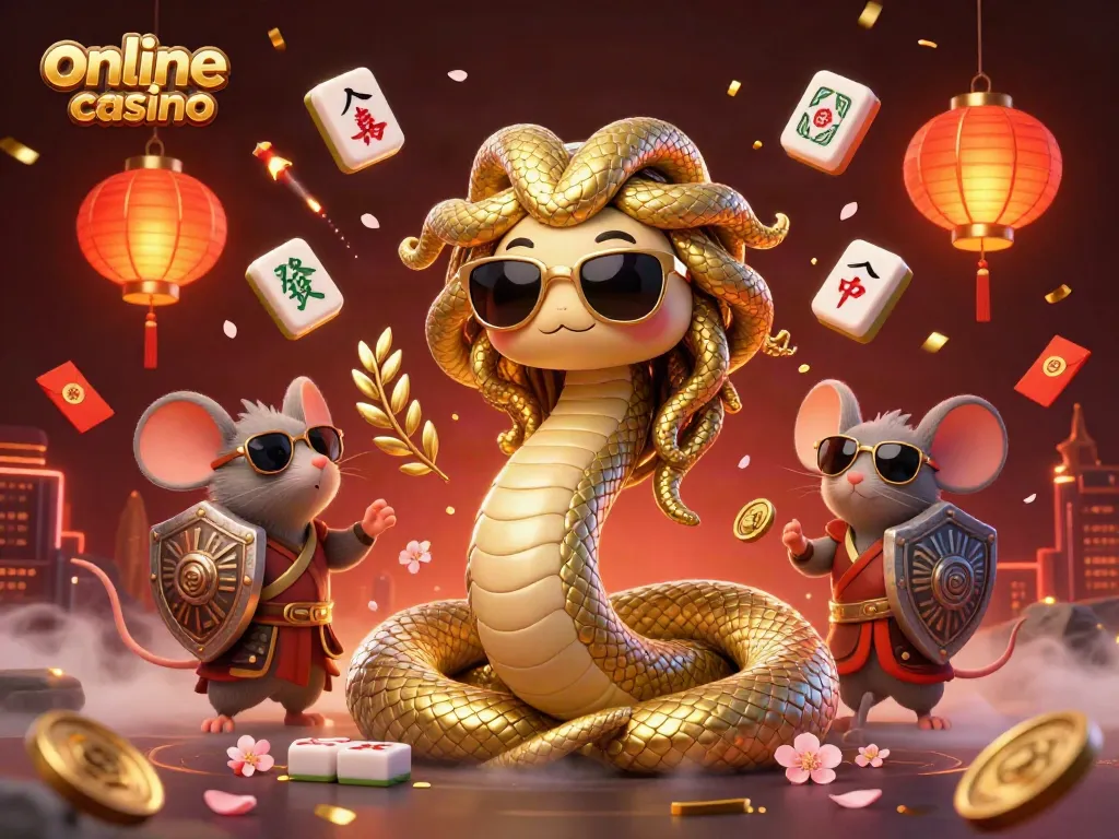 Experience exciting gameplay at an online casino with fun characters in a dynamic illustration.