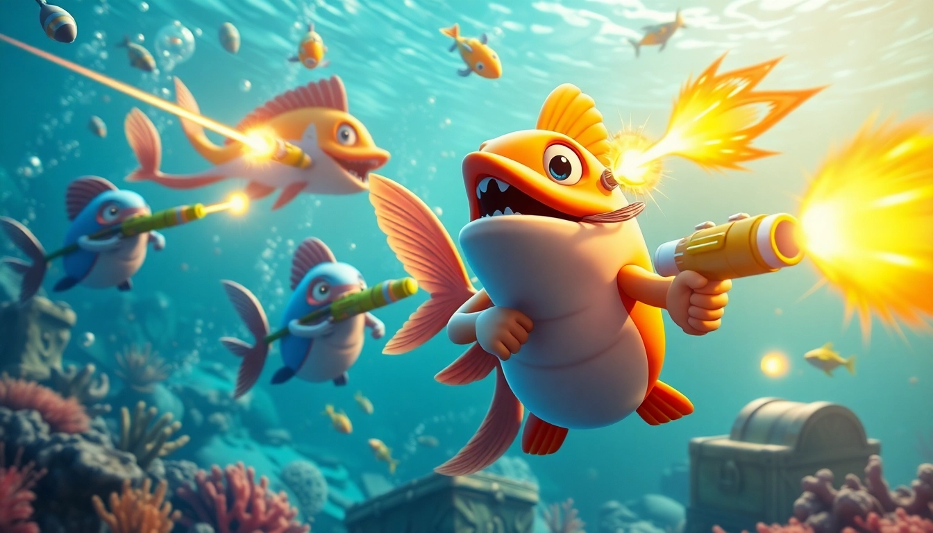 Experience bắn cá đổi thưởng in a colorful underwater world with exciting gameplay elements.