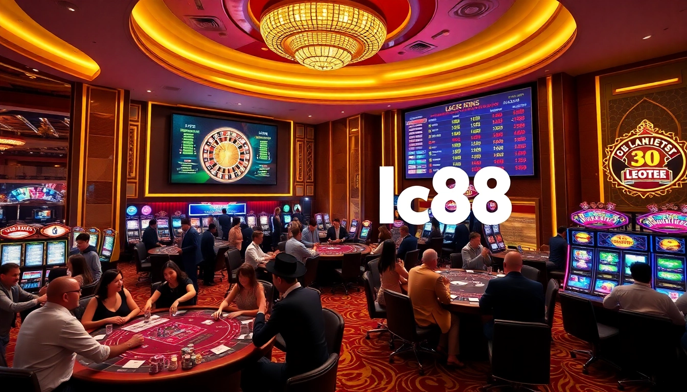 Experience thrilling gaming at lc88 with vibrant casino tables and lively players.