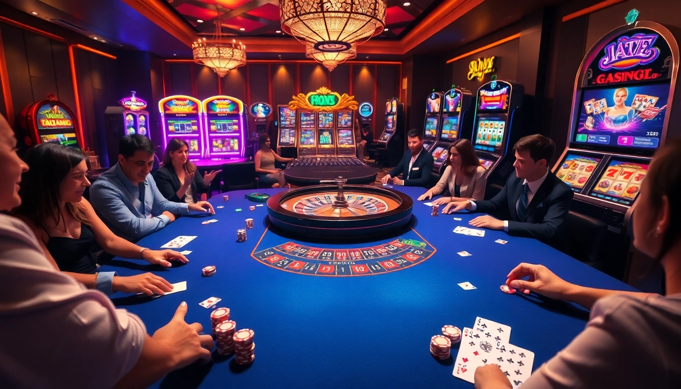 Players enjoy a thrilling casino experience at https://gg88.black/, with vibrant tables and exciting games.