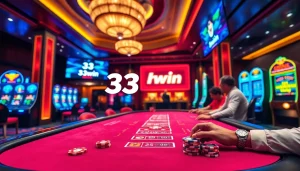 33win online casino offers an engaging gaming experience with vibrant slots and poker tables.