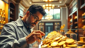 Acquista oro con valutazioni professionali in un ambiente elegante.