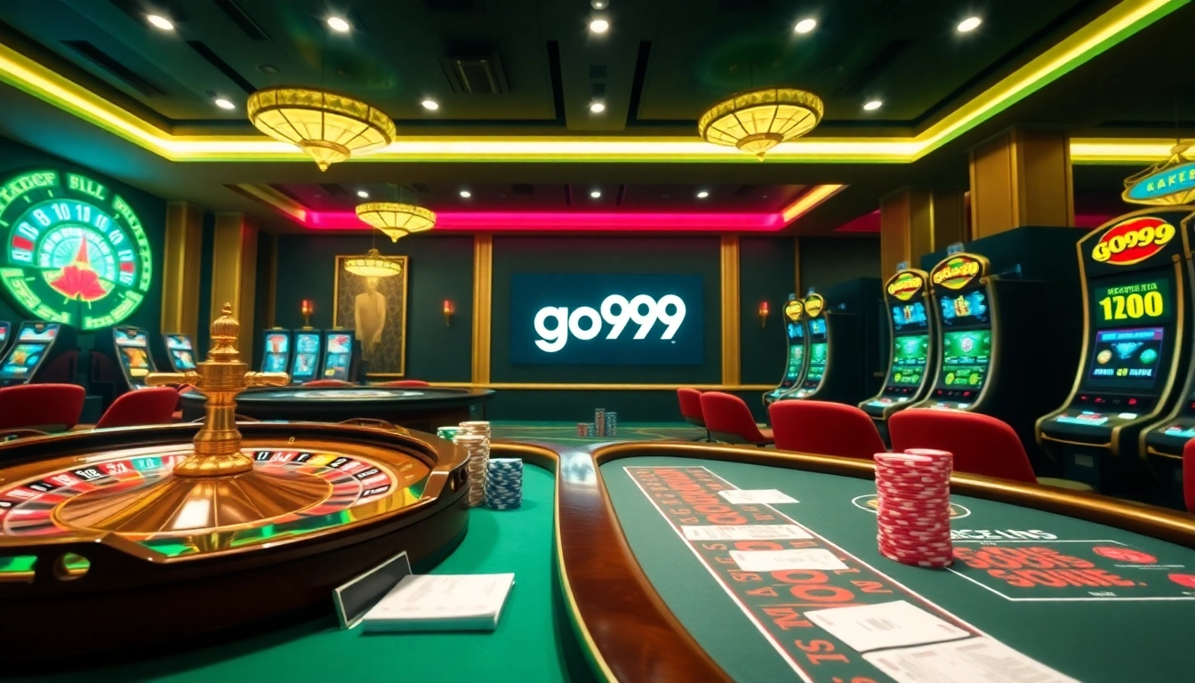 Experience the thrilling go99 casino atmosphere with vibrant tables and exciting gaming.