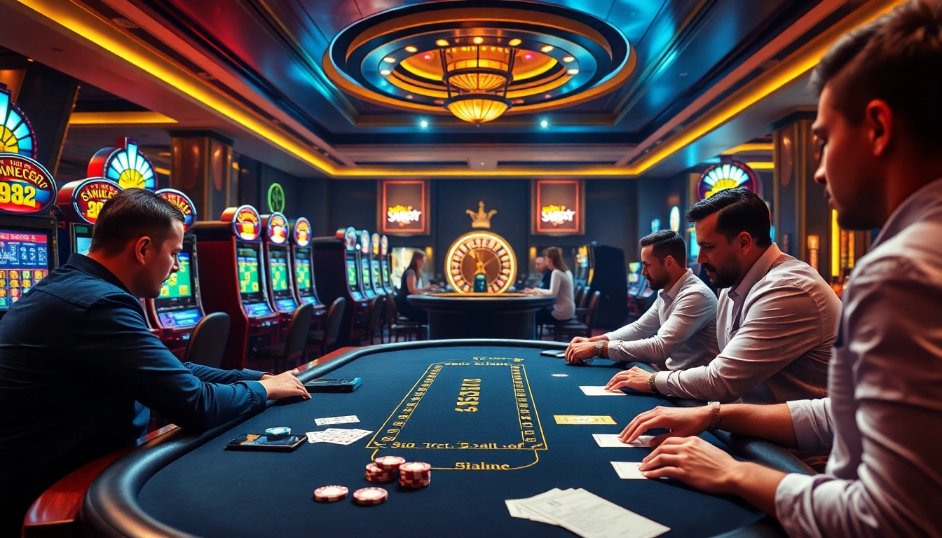 Engage in thrilling games at Slot365's exciting poker and slot machine tables.