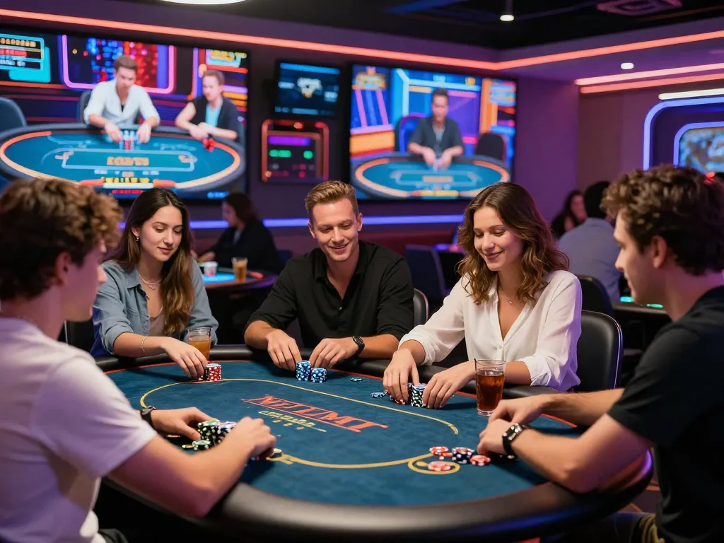 Players enjoying an exciting game at 789club online casino with vibrant visuals and lively atmosphere.