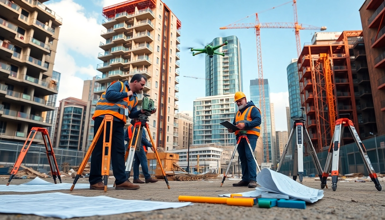 Measured Building Surveyors London utilizing advanced equipment for precise urban mapping and surveying.