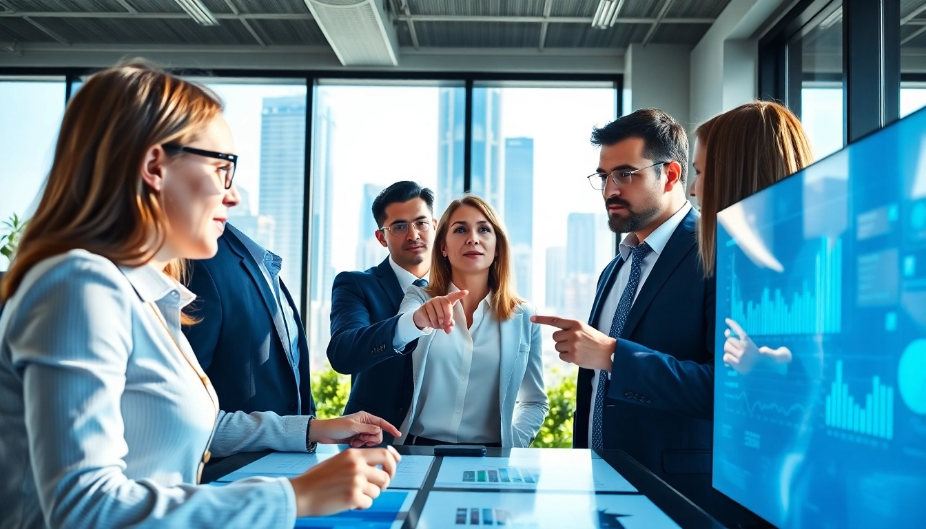 Analyzing B2B competitive intelligence insights in a modern office
