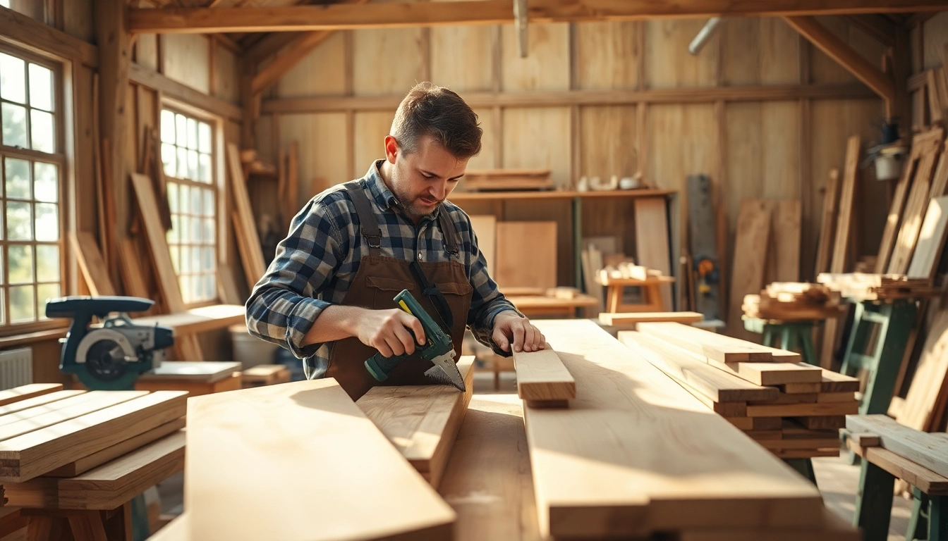 Engaging carpentry apprenticeship scene showcasing skilled craftsmanship in a dynamic workshop.