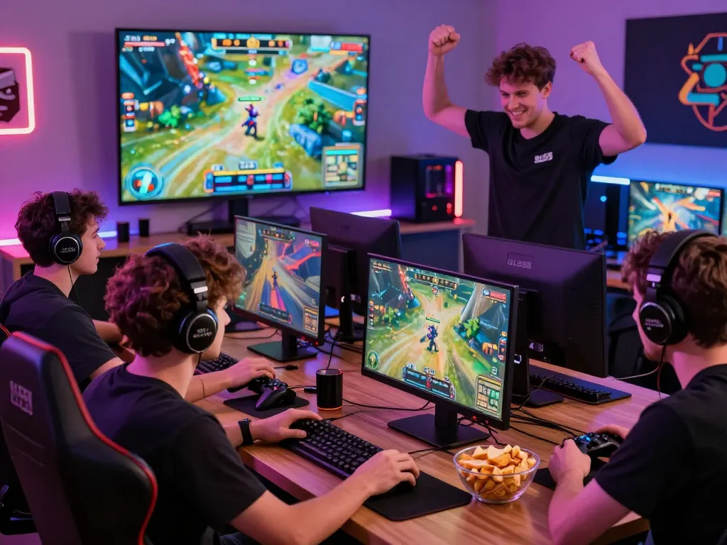 Players enjoying a thrilling experience on the BL555 gaming platform, showcasing a lively online gaming environment.