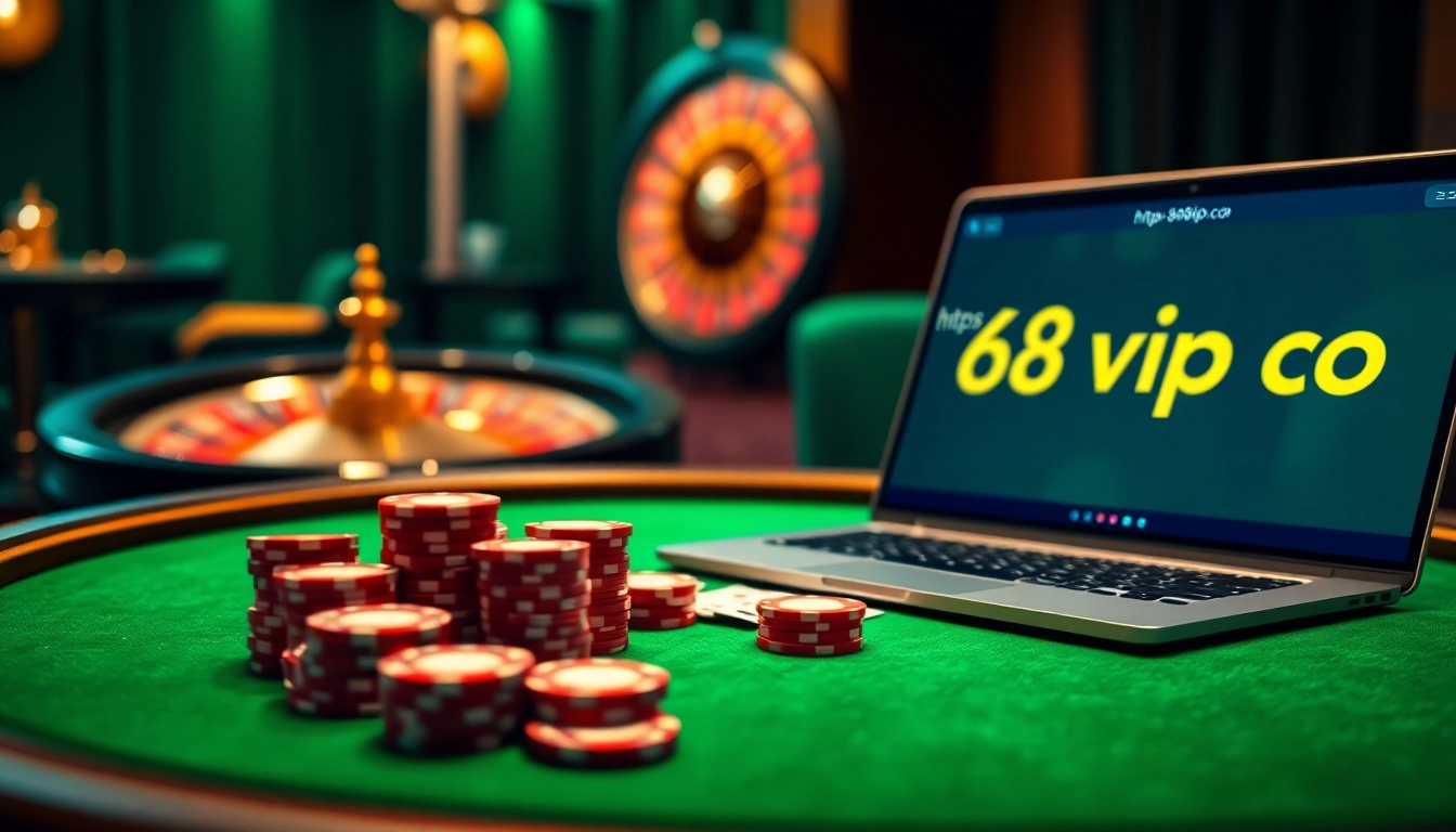 Experience online gaming at https://68vip.co/ with vibrant poker tables and casino excitement.