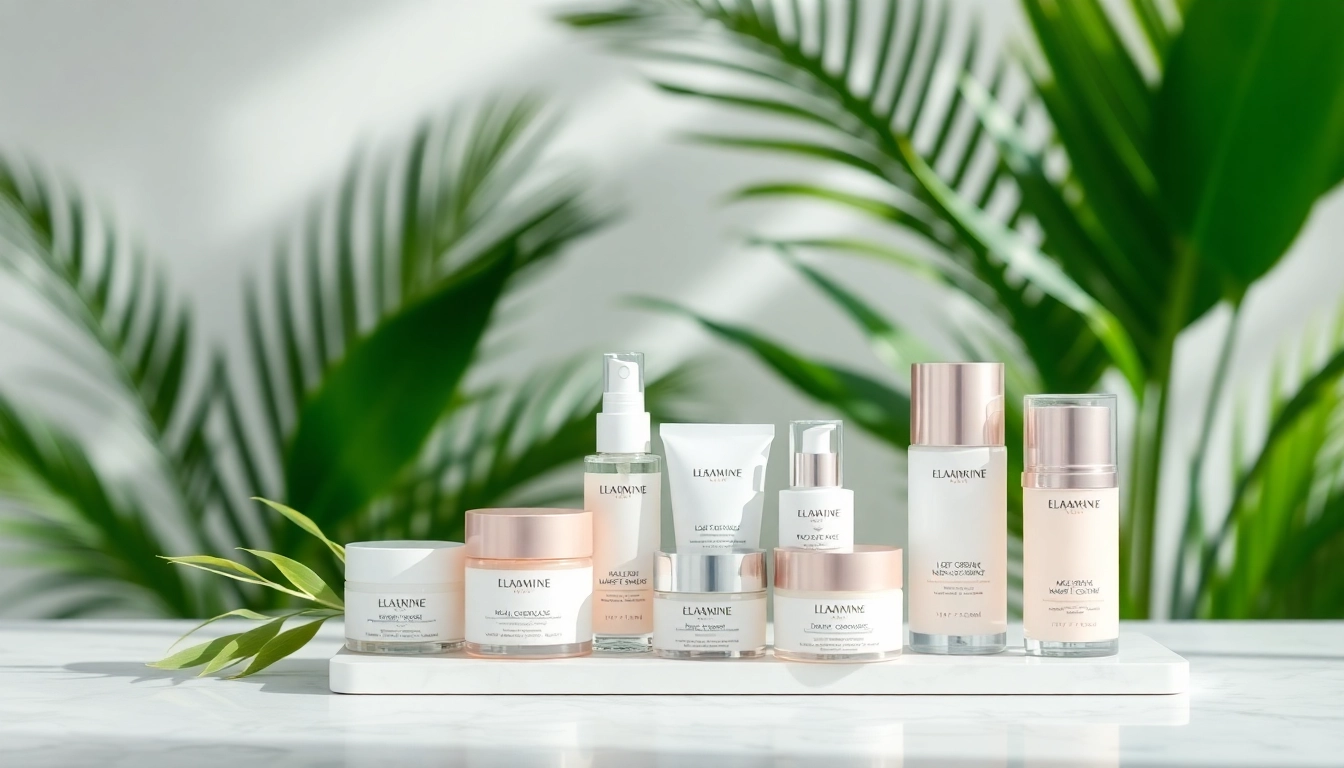 Enhance your beauty routine with anal lightening products beautifully displayed on a marble surface.
