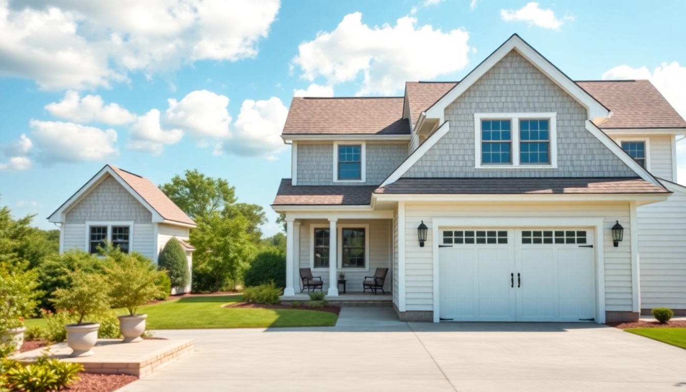 Cape Cod homes with an attached garage sit gracefully in a coastal setting, exuding charm and elegance.