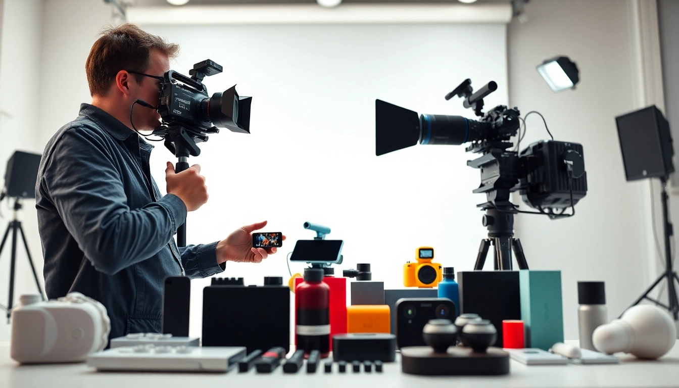 Showcasing engaging product demonstrations in a professional studio environment.