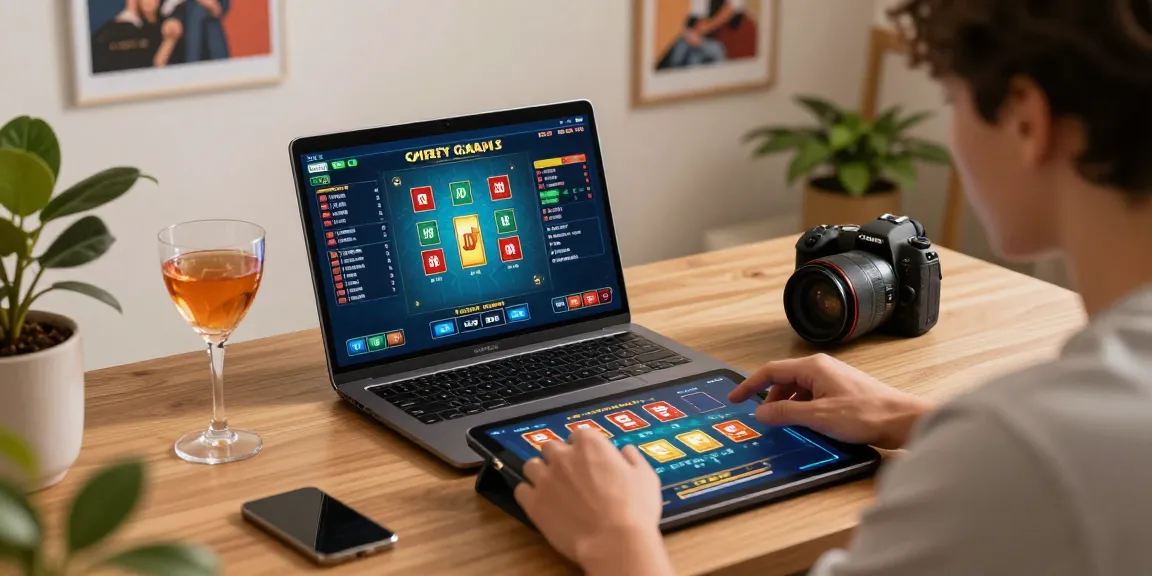 Player engaging in บาคาร่า game on tablet with stylish decor and strategy materials.