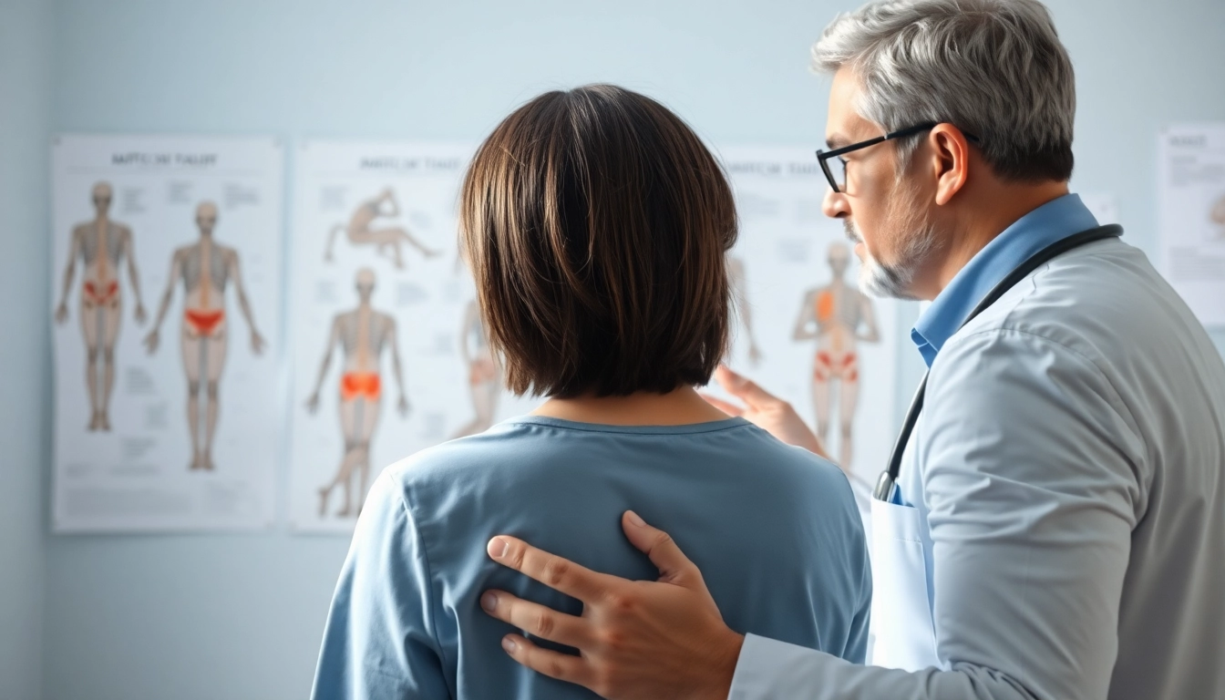 Diagnosing back pain causes during a clinical examination with a healthcare provider.