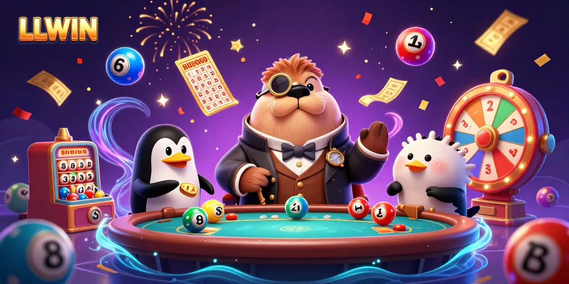Experience thrilling gaming adventures at LLWIN with lively characters and vibrant casino elements.