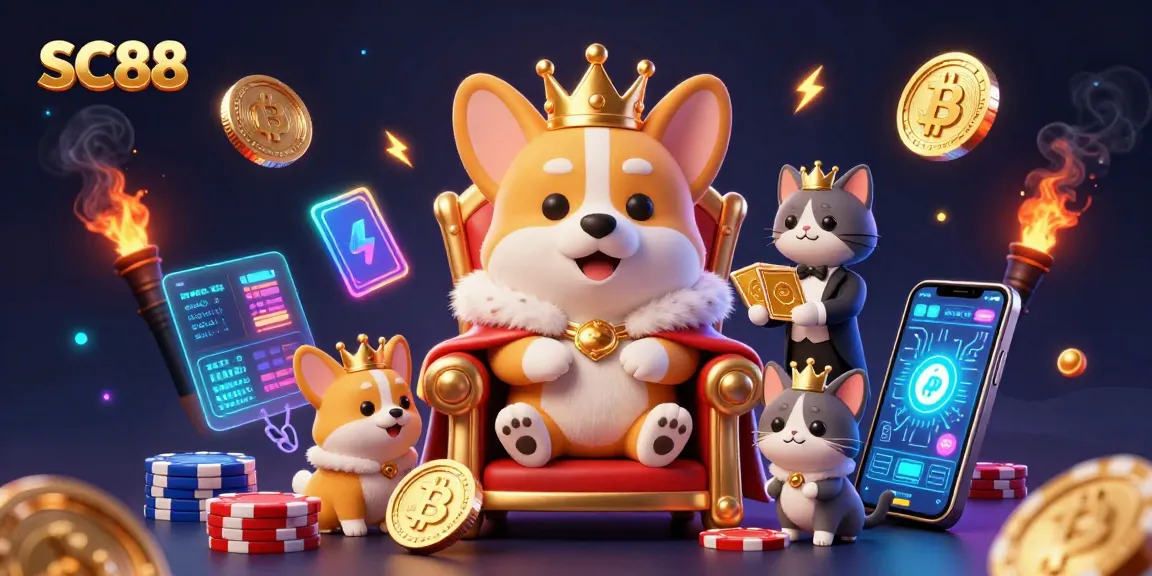 Join the royal corgi at SC88 to win thrilling poker games and boost your bankroll!