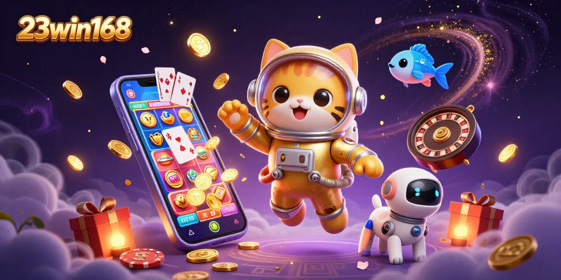 Experience the excitement of 23win168 with engaging game elements in a vibrant casino atmosphere.