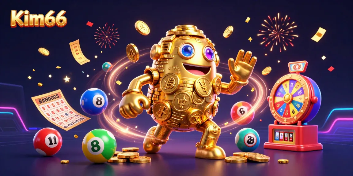 Play thrilling games at Kim66 while enjoying vibrant colorful celebrations and dynamic casino elements.