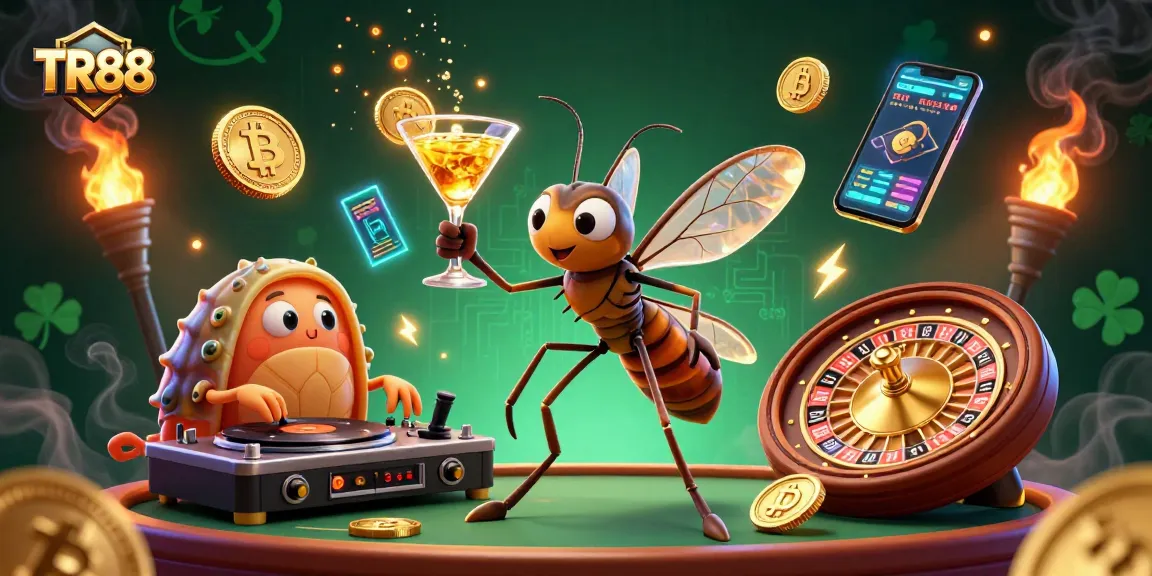 Engage in thrilling gameplay with TR88, featuring a dynamic 3D casino scene full of vibrant elements.