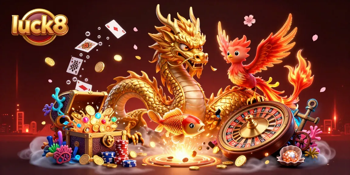 Experience luck8 with a vibrant casino adventure featuring golden dragon, phoenix, and koi fish