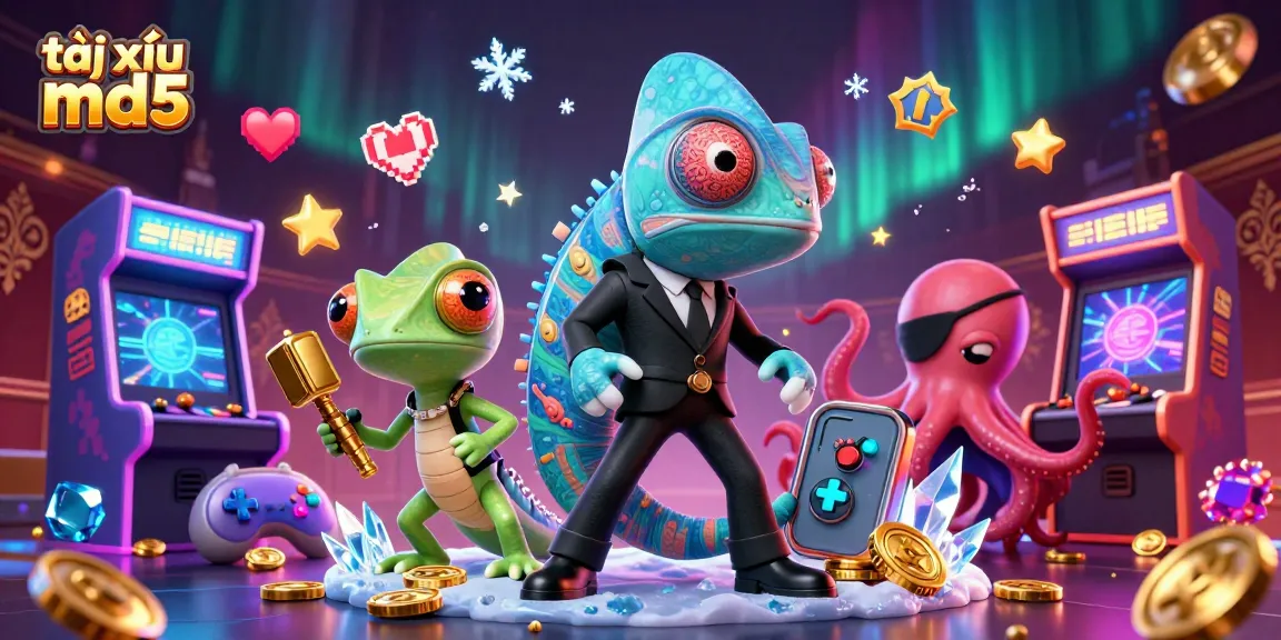 Spin the reels with tài xỉu md5 in this vibrant casino-themed digital illustration.