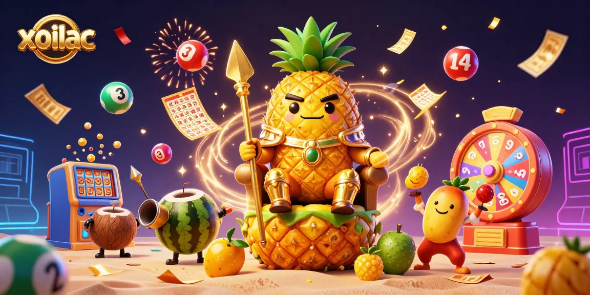 Experience exciting gambling at Xoilac with colorful lottery balls and vibrant gaming elements.