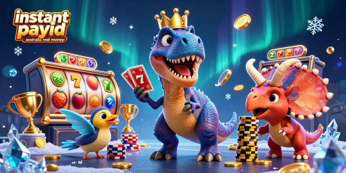 Play instant payid pokies in Australia for real money with fun cartoon dinosaurs at a casino