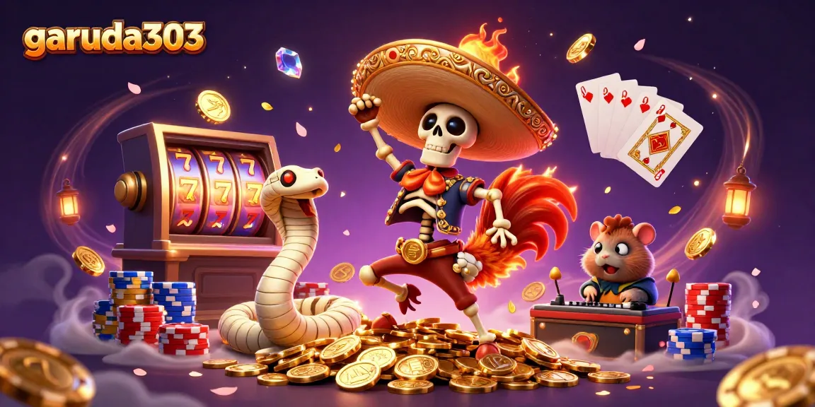 Experience thrilling games and vibrant action at garuda303 with dynamic slot reels and sparkling gems.