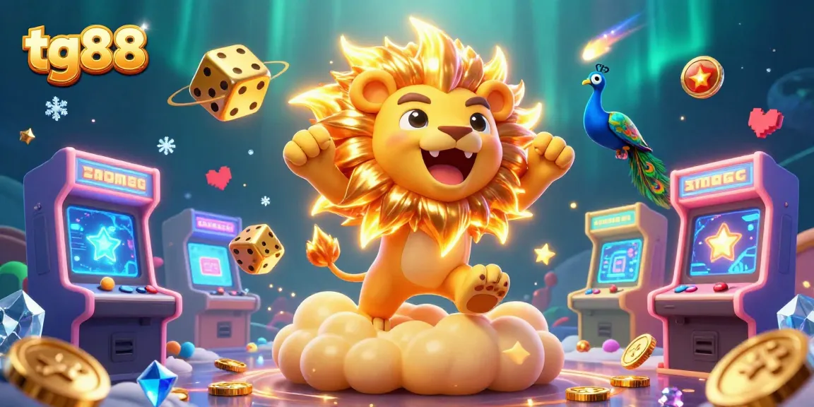 Experience excitement at tg88 with a vibrant casino scene, featuring animated characters and engaging game elements.