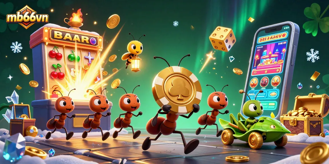 Engage with mb66vn as ants haul a giant poker chip in a casino-themed heist with rich visuals.
