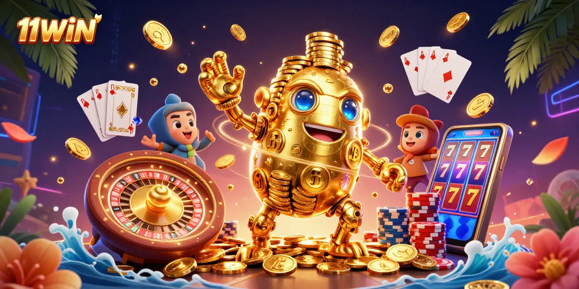 Experience thrilling wins at 11WIN with golden golem and spinning roulette!