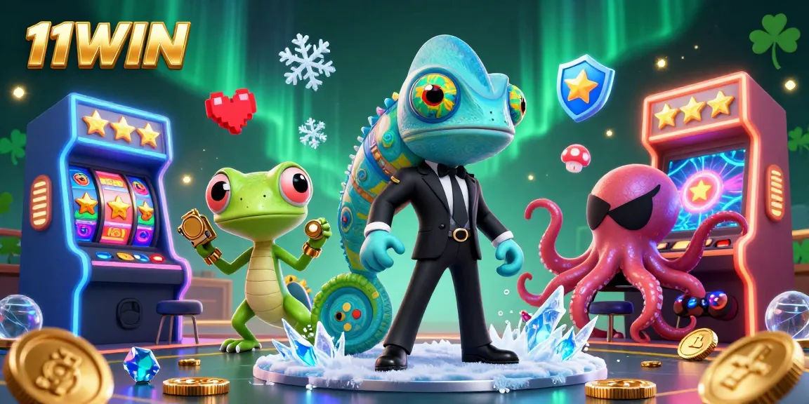 Catch the excitement at 11WIN as a chameleon agent reveals vibrant slot action!