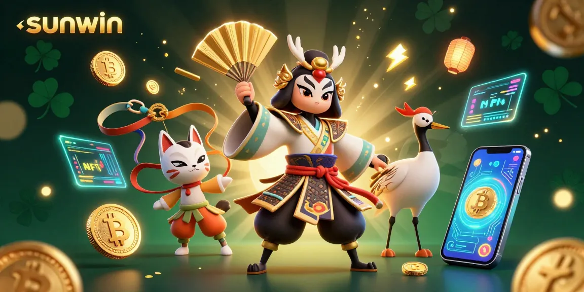 Experience the thrill of sunwin with an action-packed 3D illustration showcasing vibrant casino energy.
