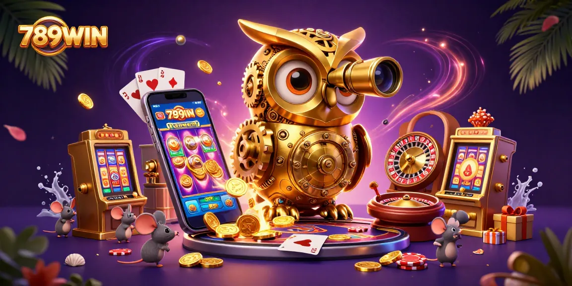 Experience thrilling gaming action at 789WIN casino with colorful slots and vibrant elements.
