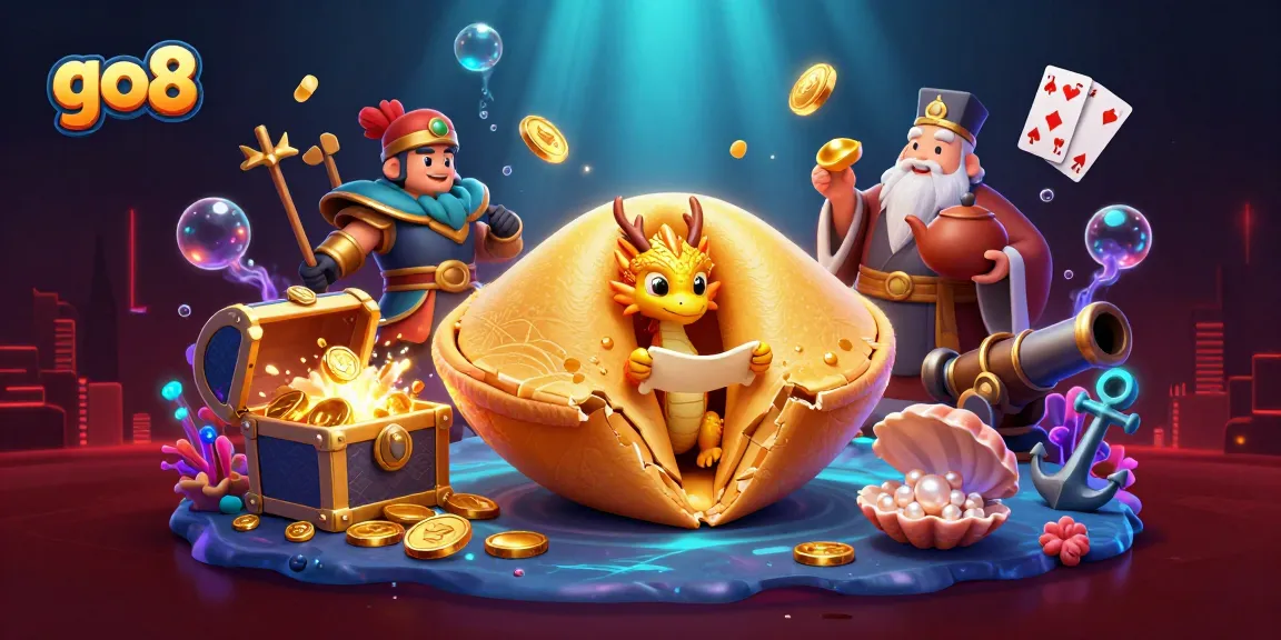 Experience go8's thrilling gameplay amidst golden treasures and vibrant characters in this dynamic casino scene.