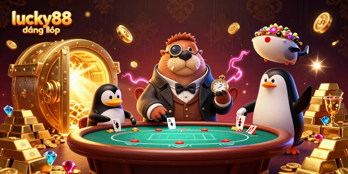 Experience engaging gameplay at lucky88 đăng nhập with a vibrant 3D underwater poker scene featuring unique characters.