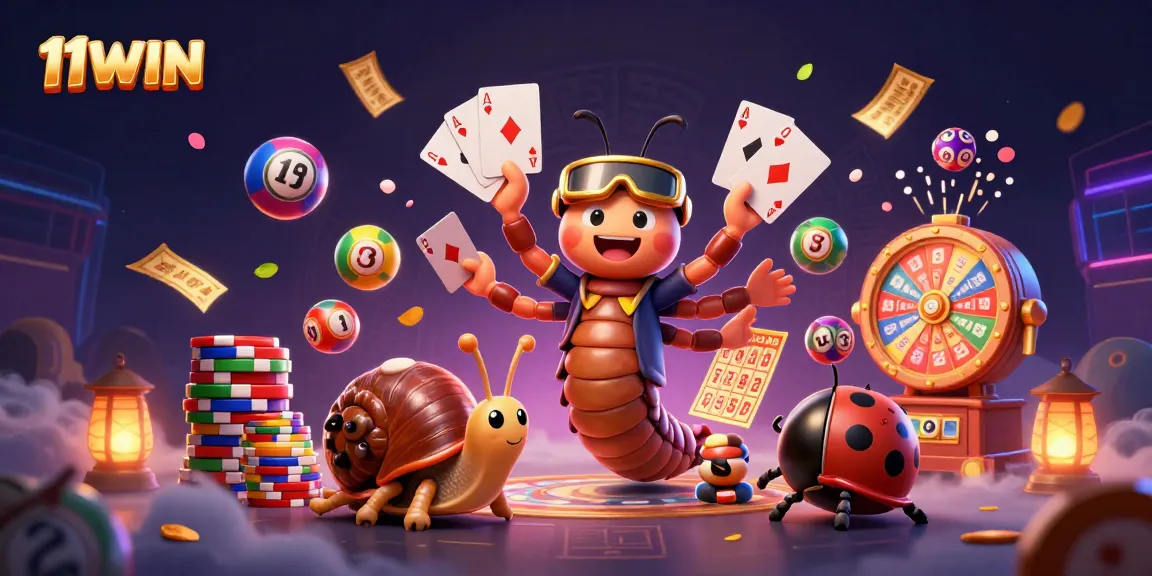 Experience the thrill of 11WIN with a lively casino scene featuring a unique 3D dealer.